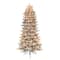 4.5ft. Pre-Lit Slim Flocked Fraser Fir Artificial Christmas Tree, Clear Lights